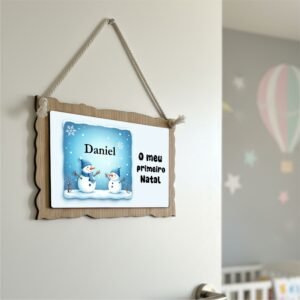 PLACA DE PORTA PERSONALIZADA NOME BEBÉ