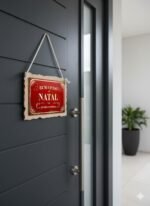PLACA DE PORTA NATAL PERSONALIZADA FAMÍLIA foto2